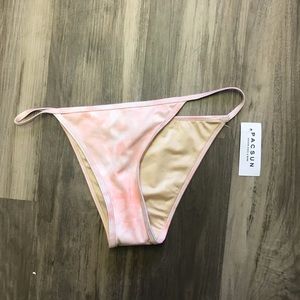 Never worn baby pink tie dye swim bottom
